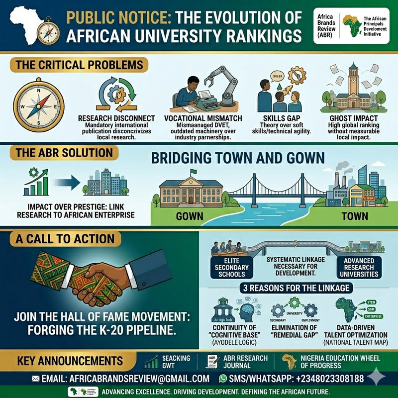 PUBLIC NOTICE: THE EVOLUTION OF AFRICAN UNIVERSITY RANKINGS